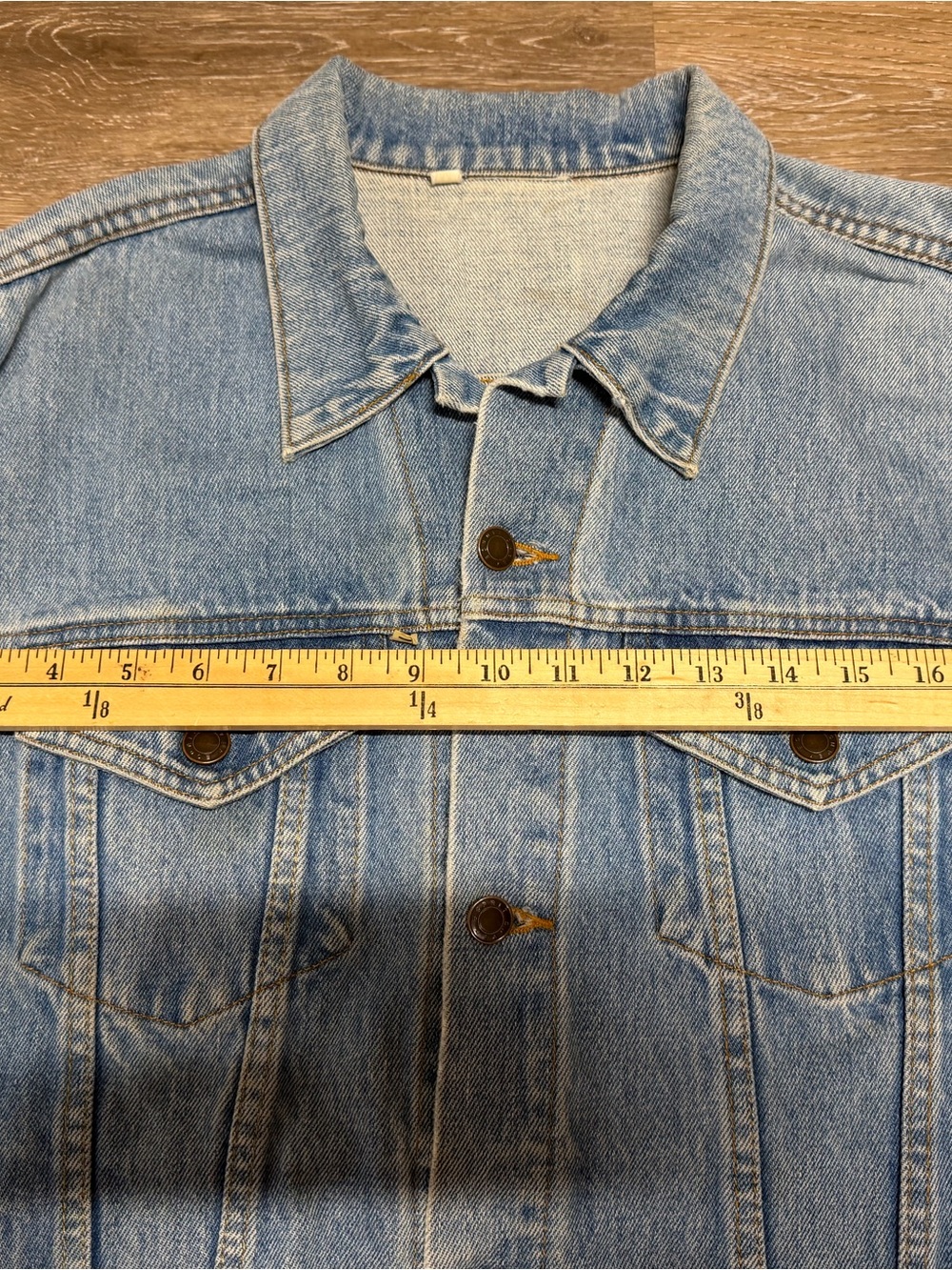 Esprit Vintage 80s/90s Blue Mens Size Medium Trucker Jean Jacket - Picture 8 of 16